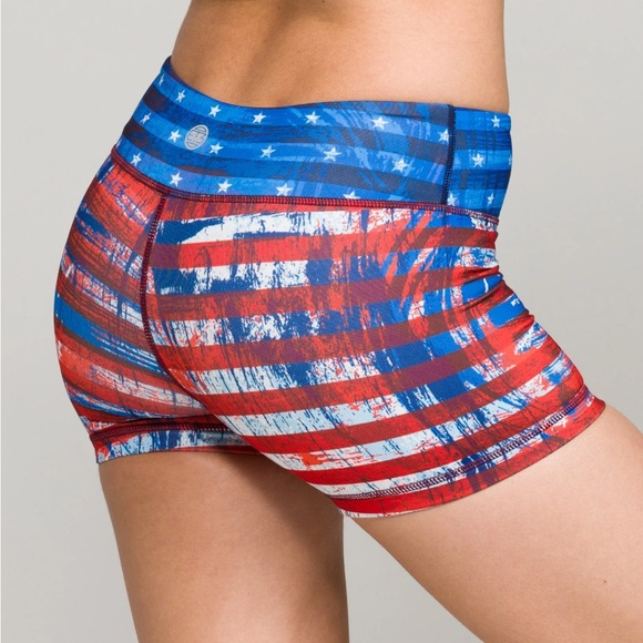 IAB 3‎ Inch Patriotic No Ride Activewear Shorts Size 10 NWOT - Picture 2 of 11